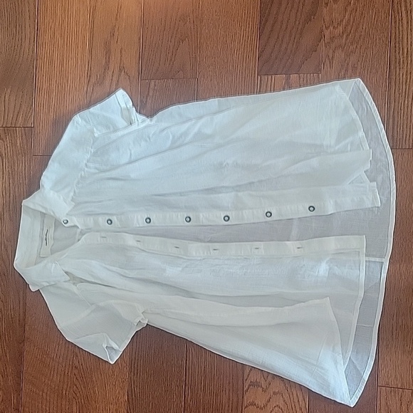 Free People We The Free- Float Away Cotton Pleated Shirt - Picture 6 of 8